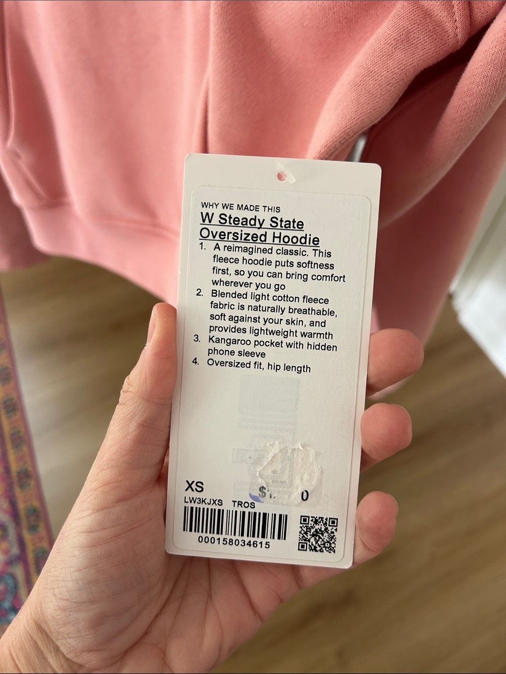 NWT Lululemon Steady State Oversized Hoodie. Size XS. - Picture 3 of 5